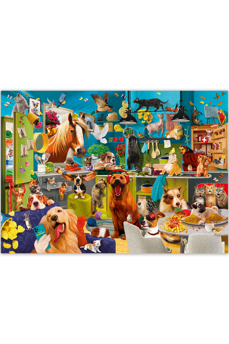 1000 Piece Adventure Jigsaw Puzzle for Adults, Main, color, Animals Party