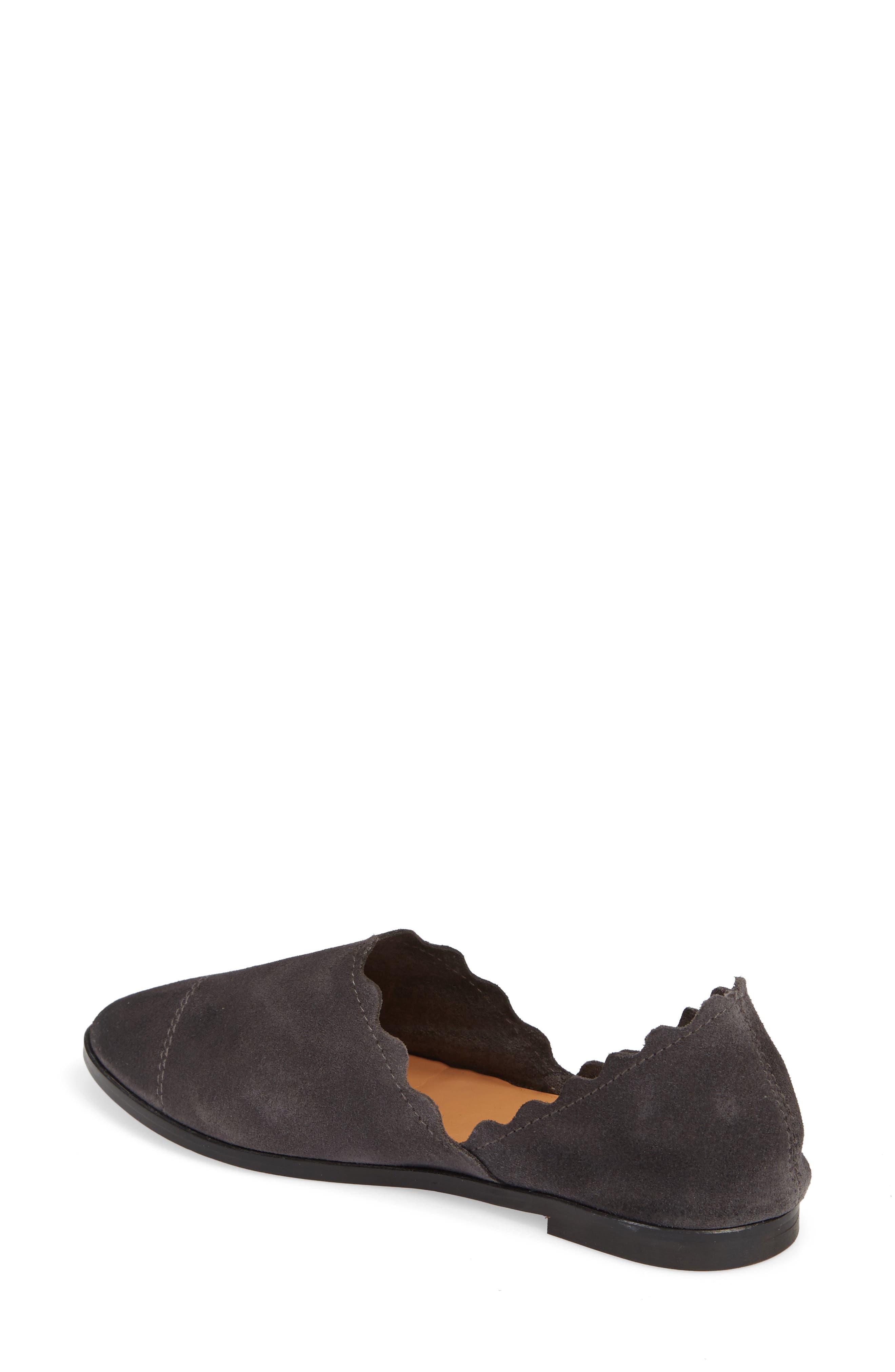 Georgette d'Orsay Flat, Alternate, color, INK SUEDE