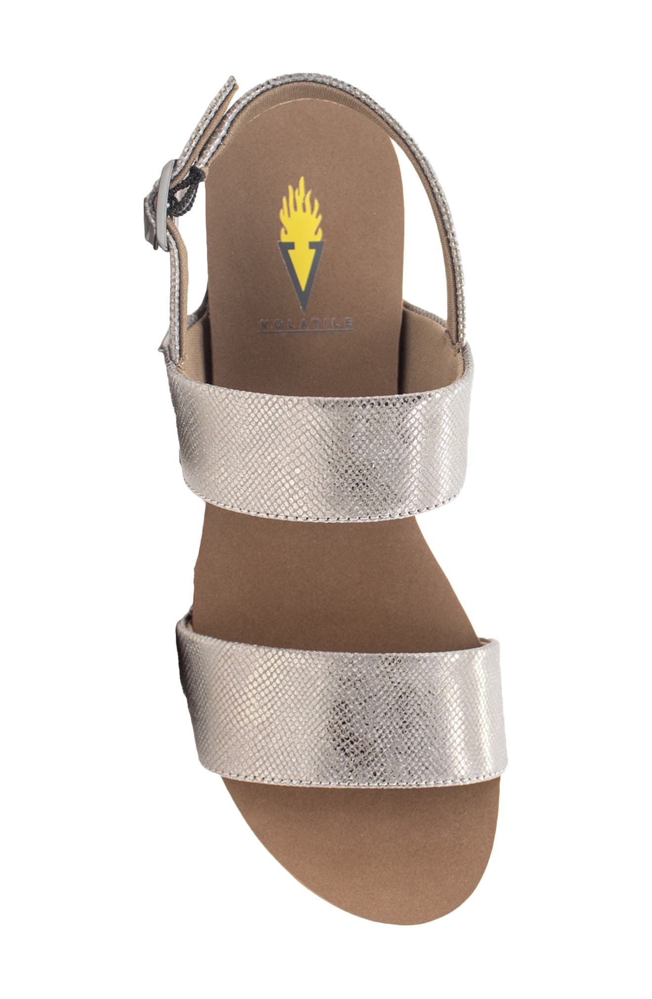 Volatile Summer Love Platform Wedge Sandal, Alternate, color, Pewter