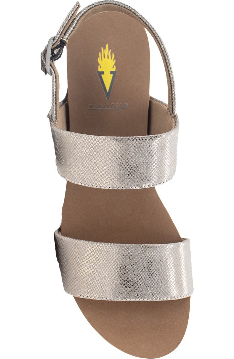 Volatile Summer Love Platform Wedge Sandal, Alternate, color, Pewter