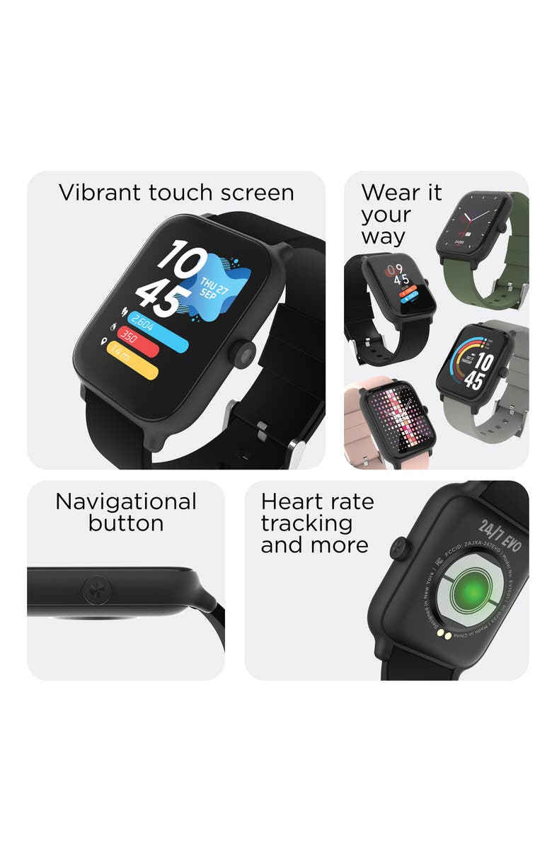 I TOUCH 24/7 EVO Rectangle Smartwatch, 43mm, Alternate, color,