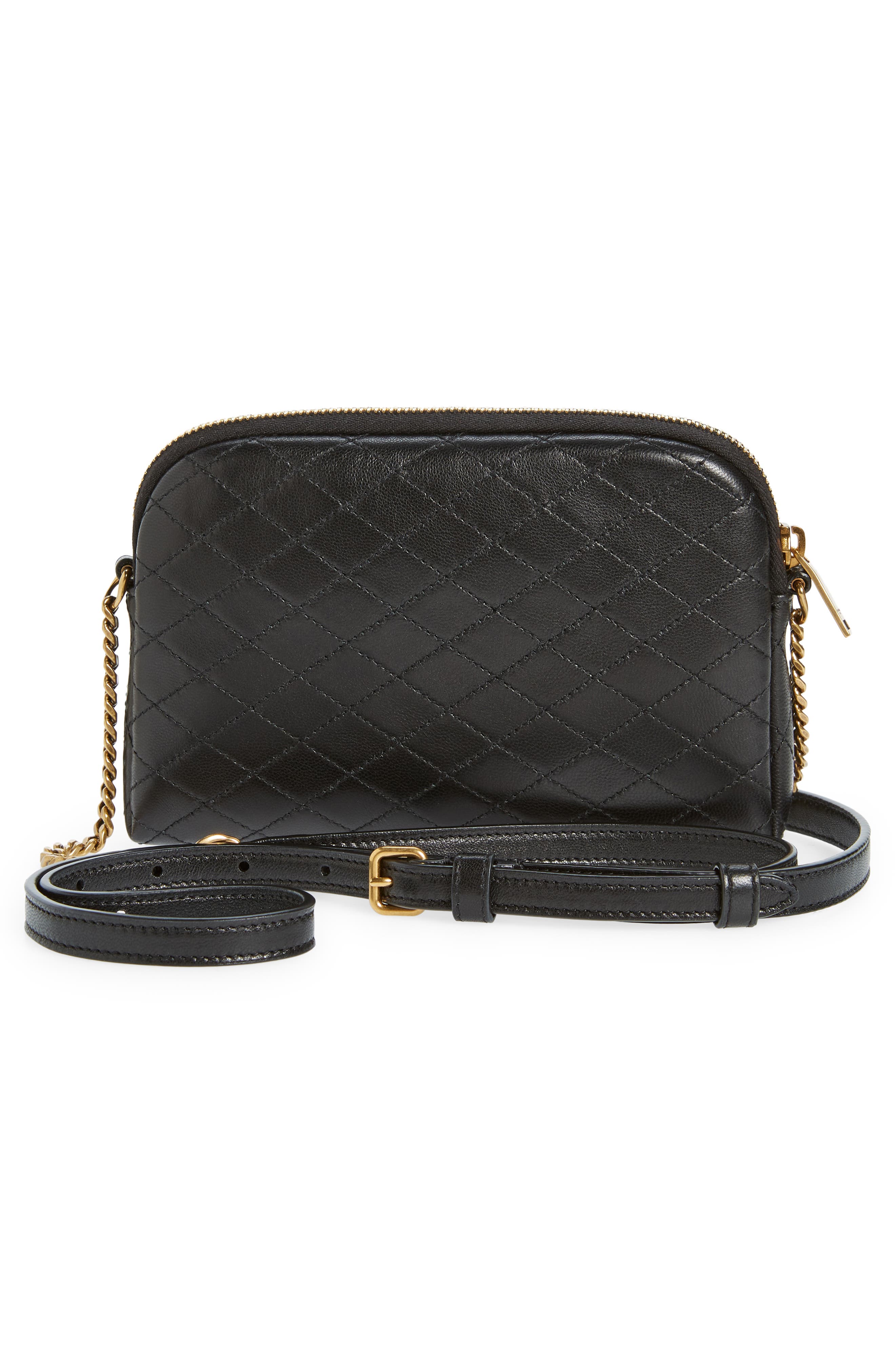 Saint Laurent Gaby Quilted Leather Crossbody Pouch, Alternate, color, 