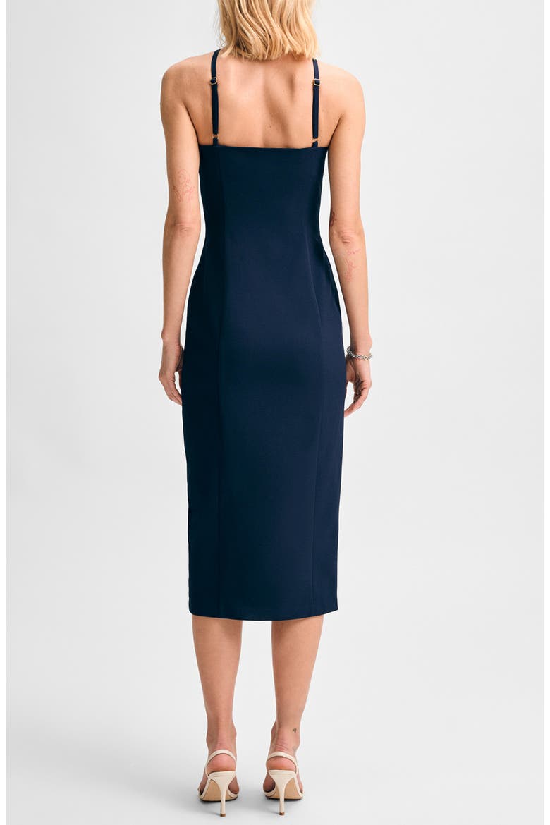 Rosette Cocktail Dress, Alternate, color, NAVY