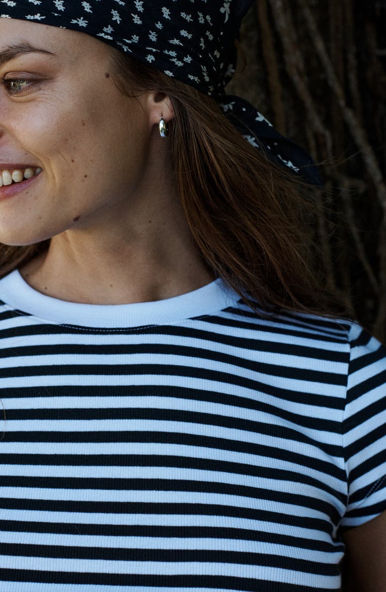 Madewell Large Puffy Hoop Earrings, Alternate, color,