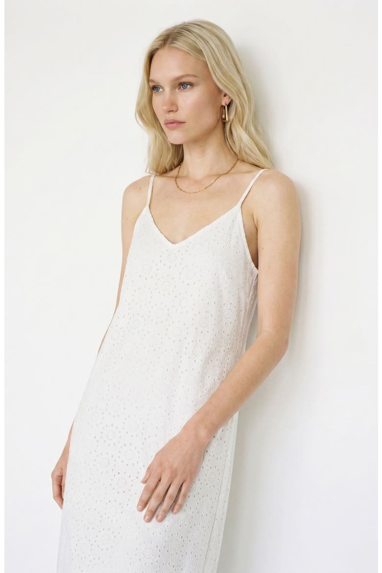 Tassa Liv Midi Dress, Alternate, color, SNOW WHITE