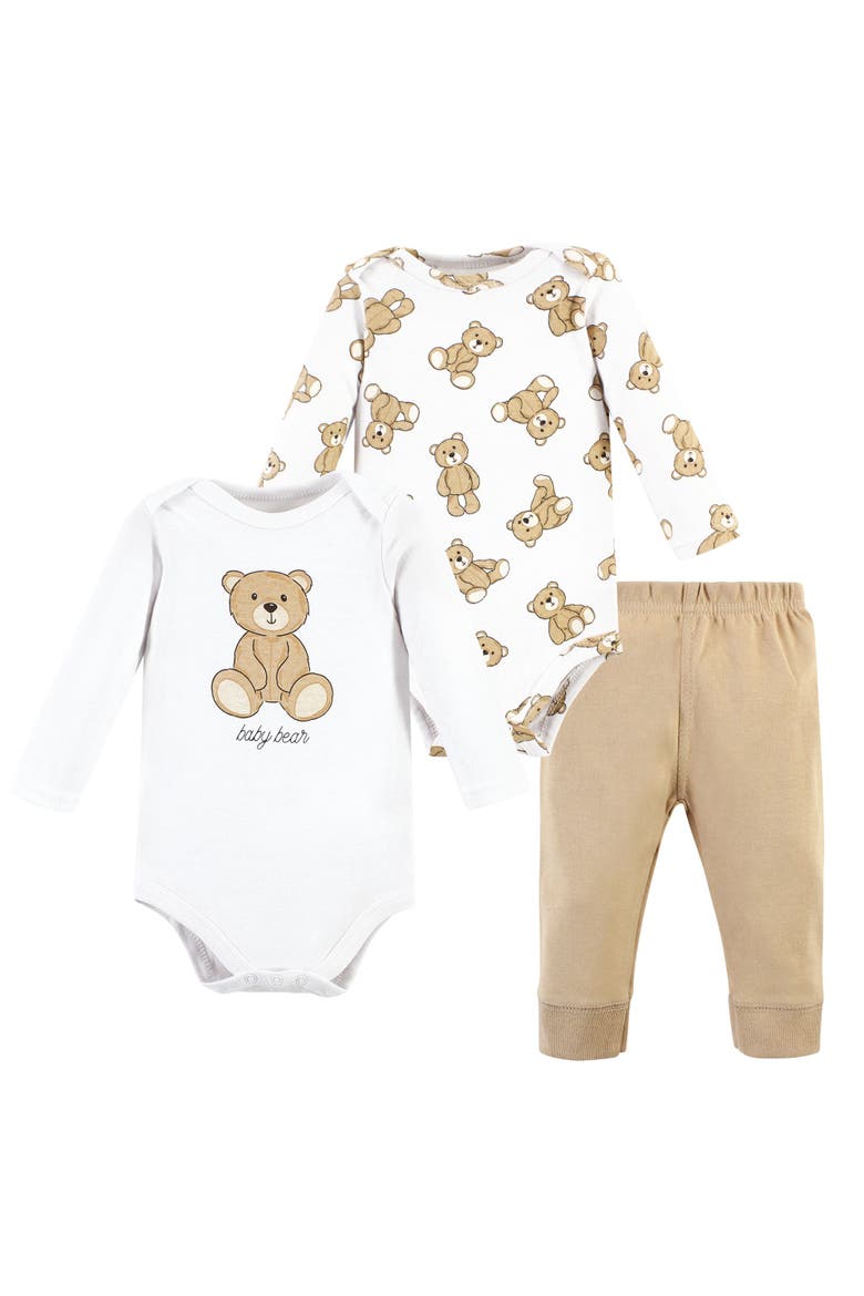 Cotton Bodysuit and Pant Set, Main, color, Teddy Bears