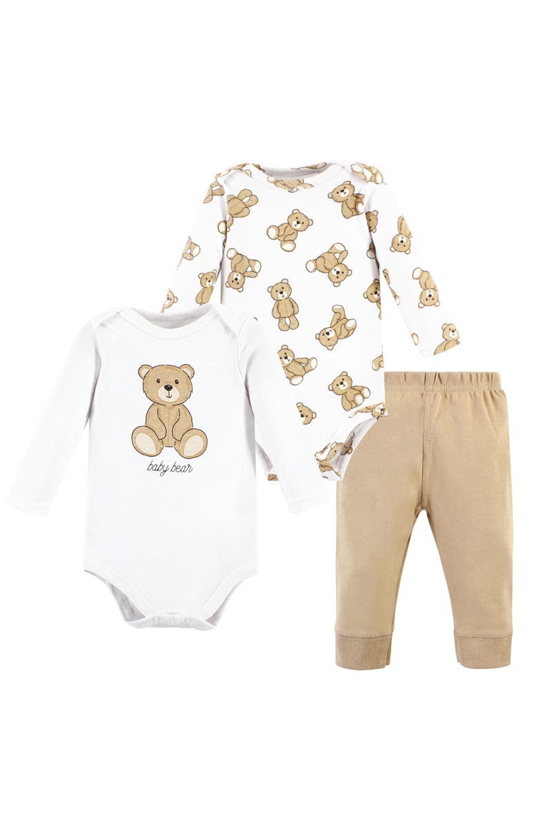 Hudson Baby Cotton Bodysuit and Pant Set, Main, color, Teddy Bears