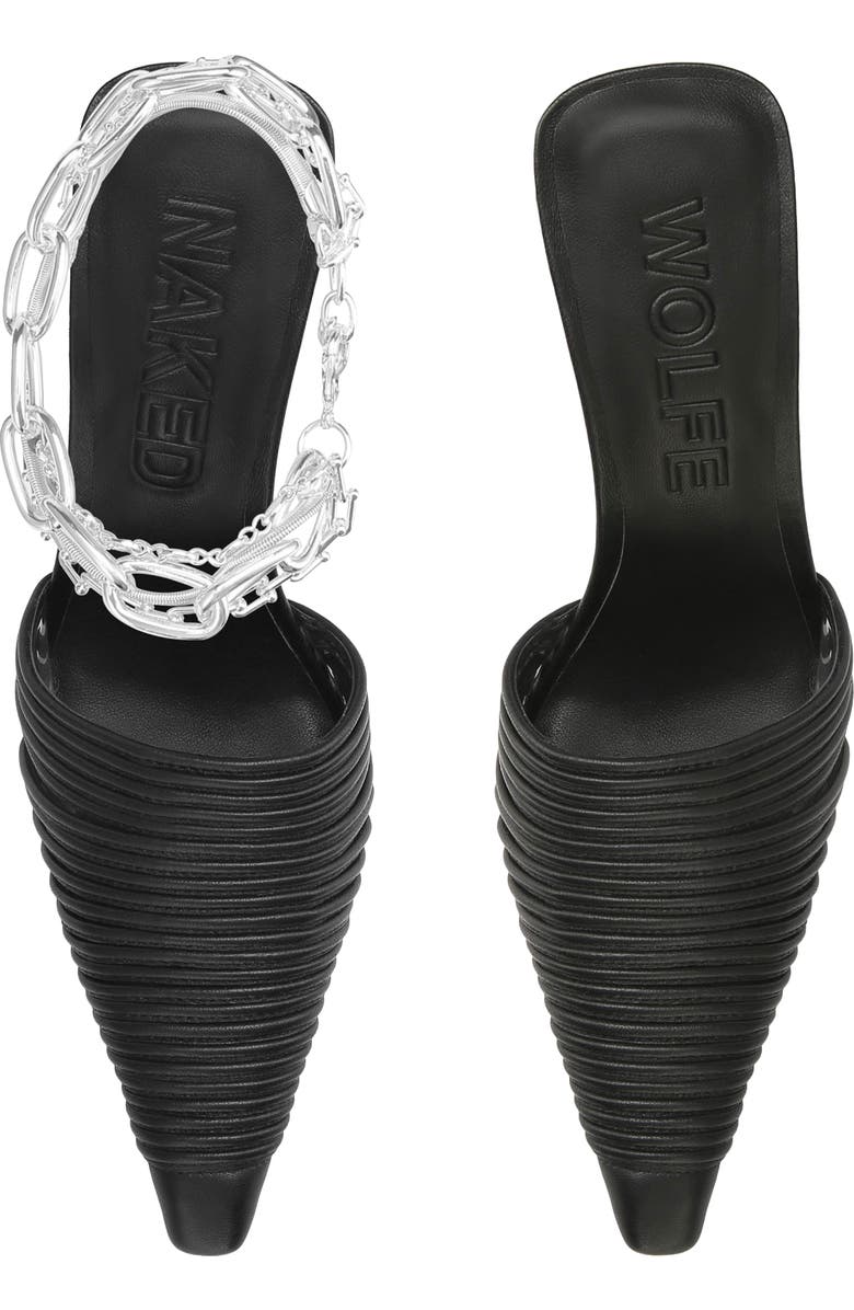 Naked Wolfe Chromed Pointed Toe Mule, Alternate, color,