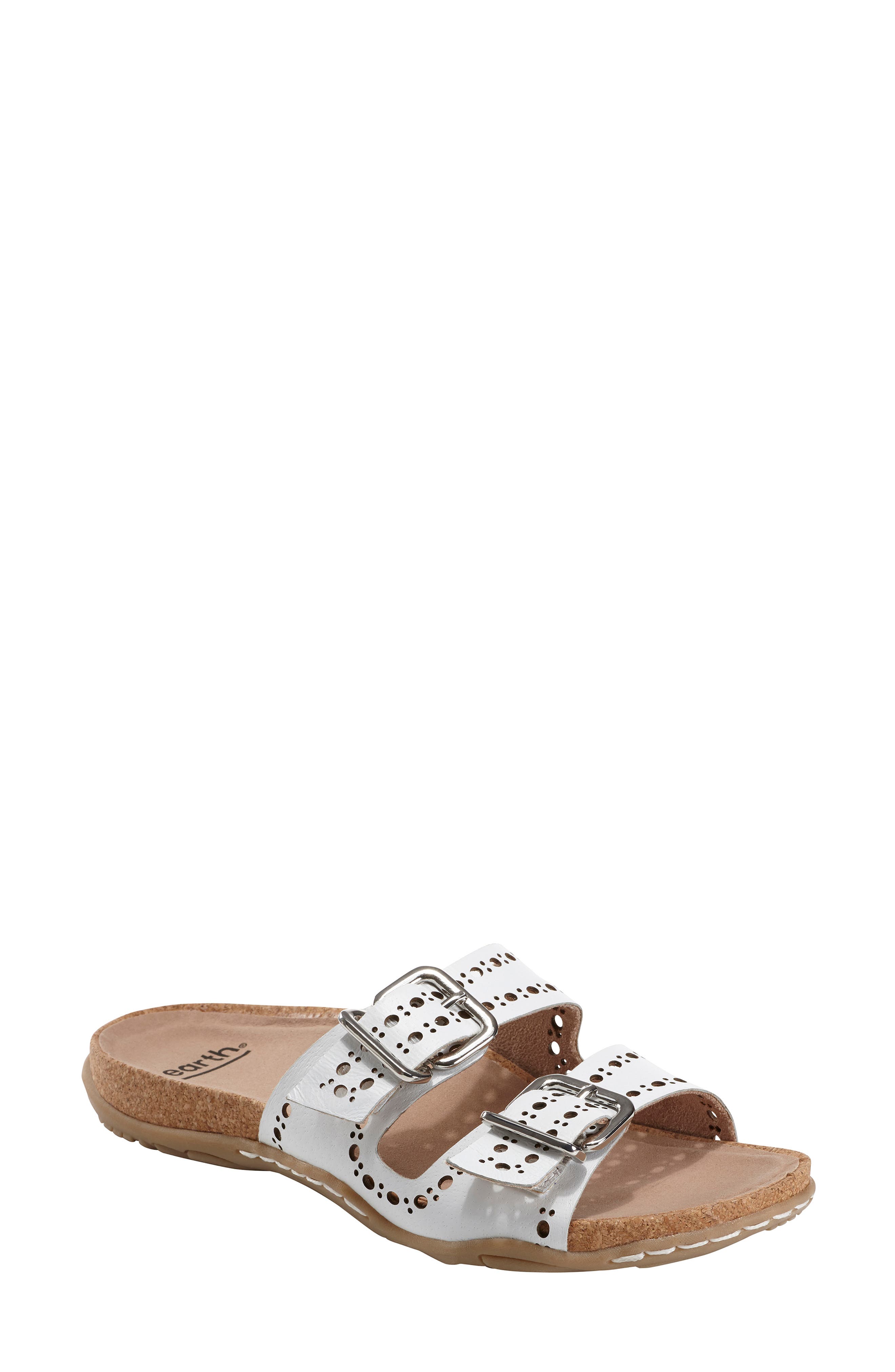 Havana Slide Sandal, Main, color, WHITE LEATHER