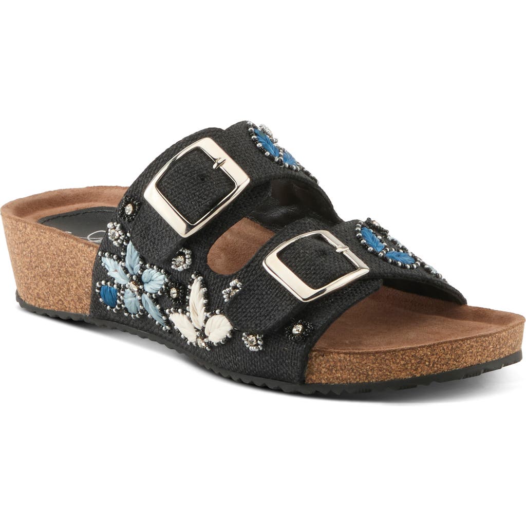 Azura By Spring Step Miraflores Platform Wedge Slide Sandal