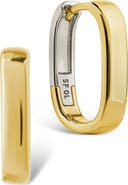 Sterling Forever Eilish Two-Tone Rectangular Hoop Earrings