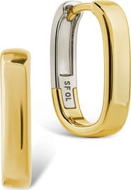 Sterling Forever Eilish Two-Tone Rectangular Hoop Earrings