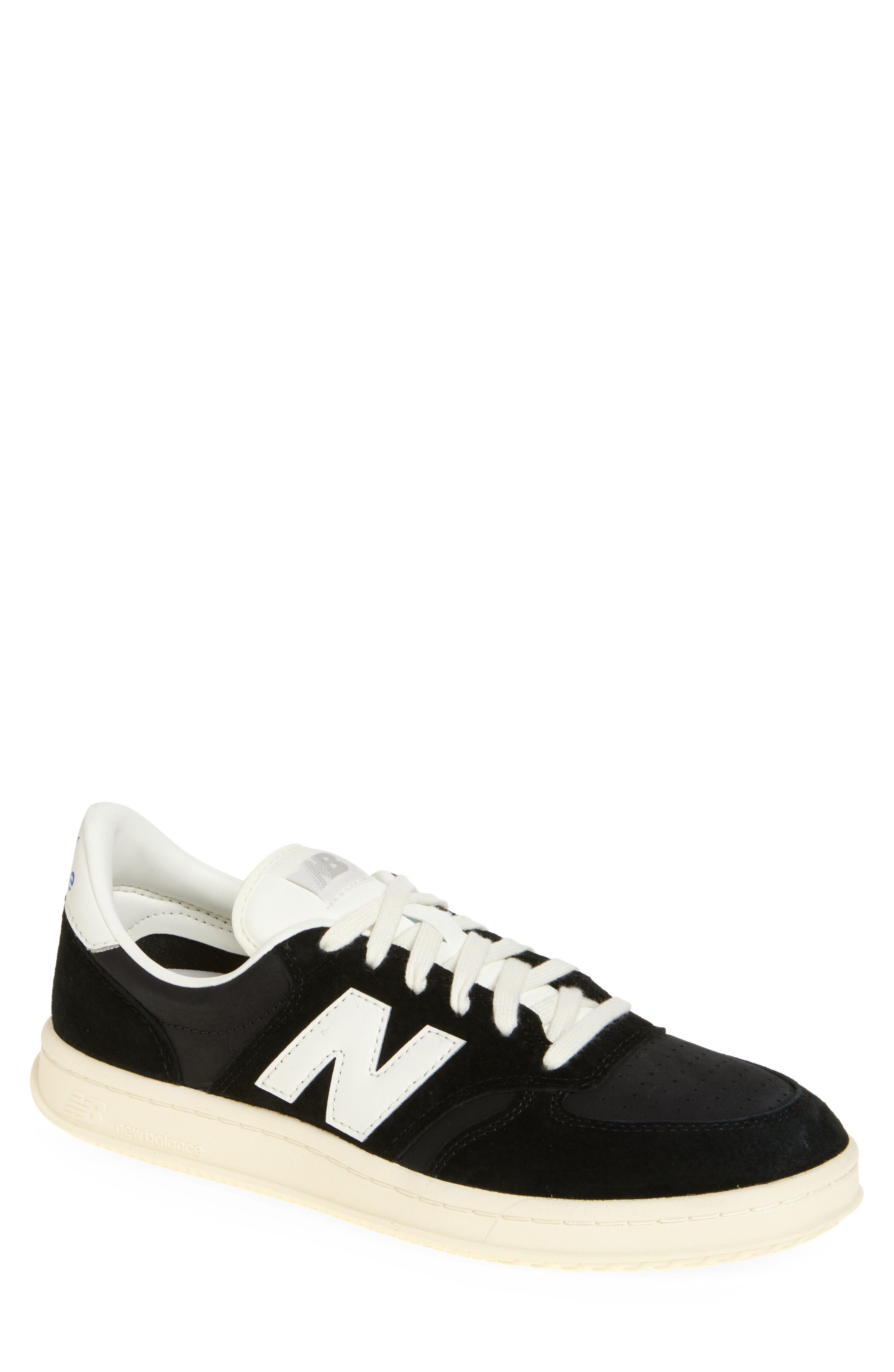 New Balance T500 Tennis Sneaker, Main, color, Black/ Sea Salt