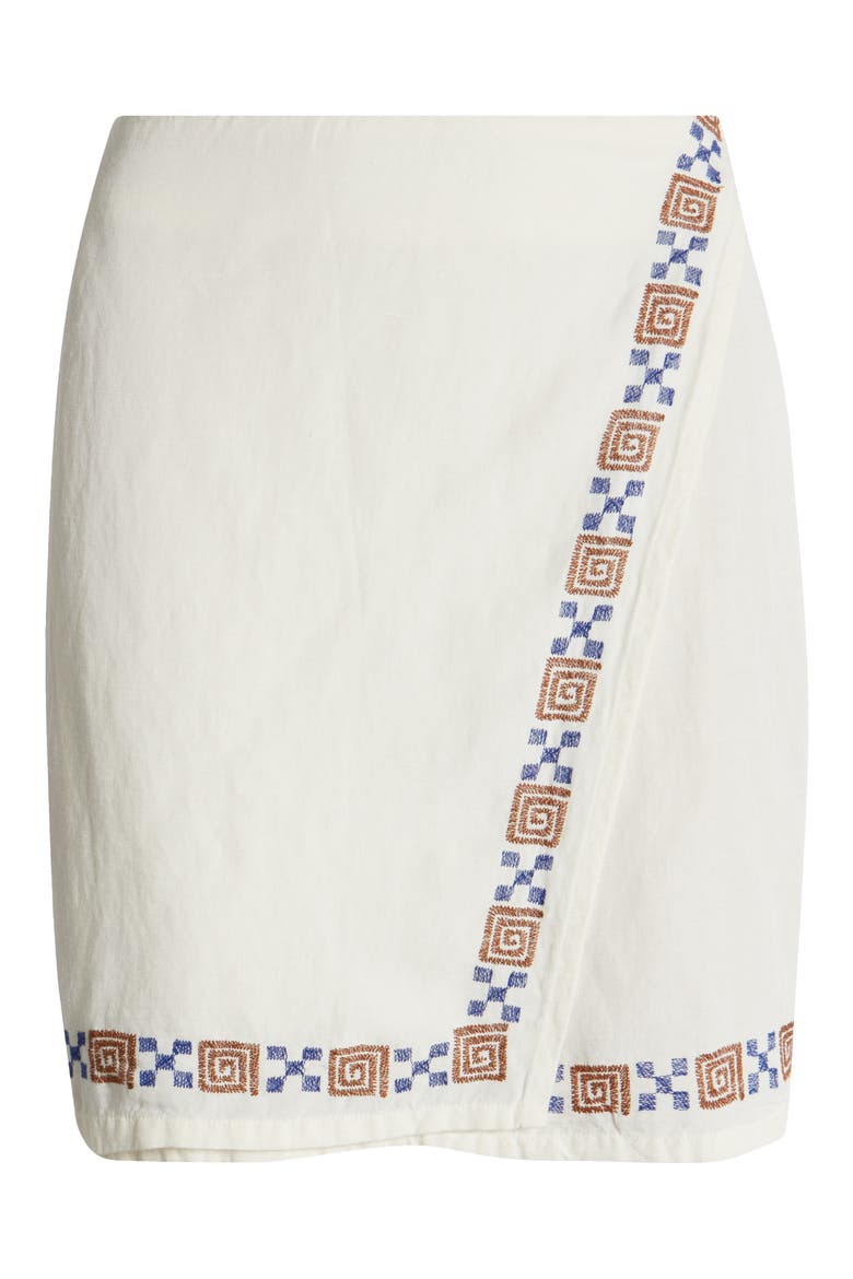 San Carlos Embroidered Linen Blend Miniskirt, Alternate, color, LILY