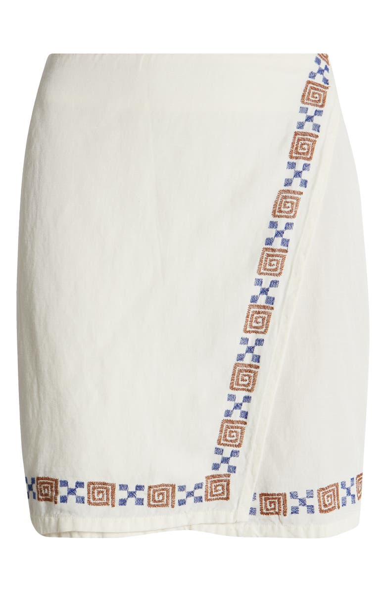 Rip Curl San Carlos Embroidered Linen Blend Miniskirt, Alternate, color, Lily