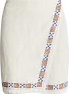 Rip Curl San Carlos Embroidered Linen Blend Miniskirt