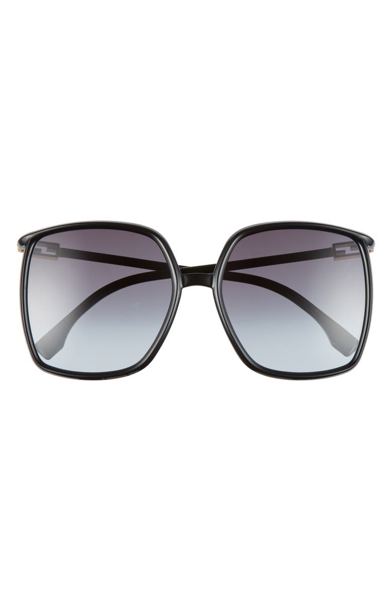 Fendi 60mm Rectangle Sunglasses, Main, color,