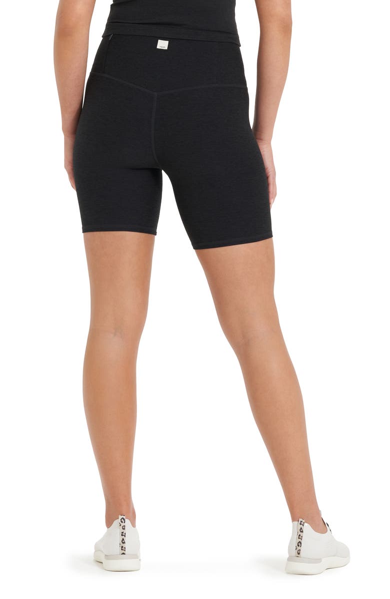 Vuori Clean Elevation High Waist Bike Shorts, Alternate, color, Black Heather