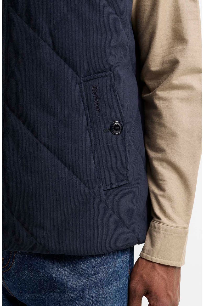 Corden Quilted Gilet, Alternate, color, DARK NAVY