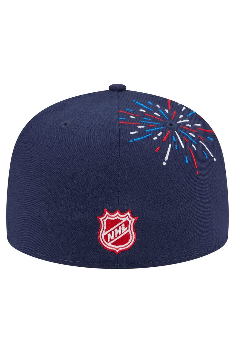 Men's New Era  Navy Boston Bruins Americana Fireworks 59FIFTY Fitted Hat, Alternate, color, Navy