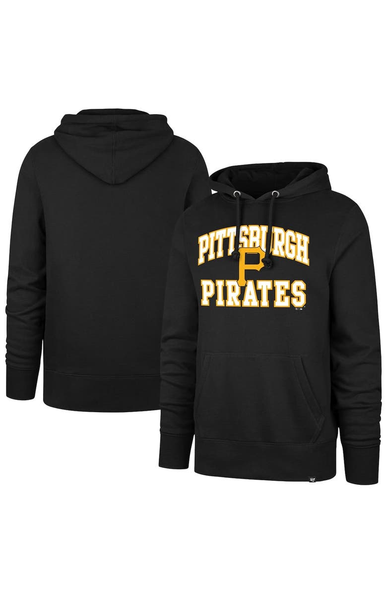 '47 Men's '47 Black Pittsburgh Pirates Velocity Headline Pullover Hoodie, Alternate, color, Black