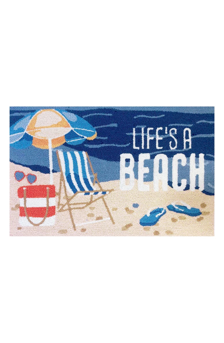 R16 HOME Life's a Beach Doormat, Main, color, Multi
