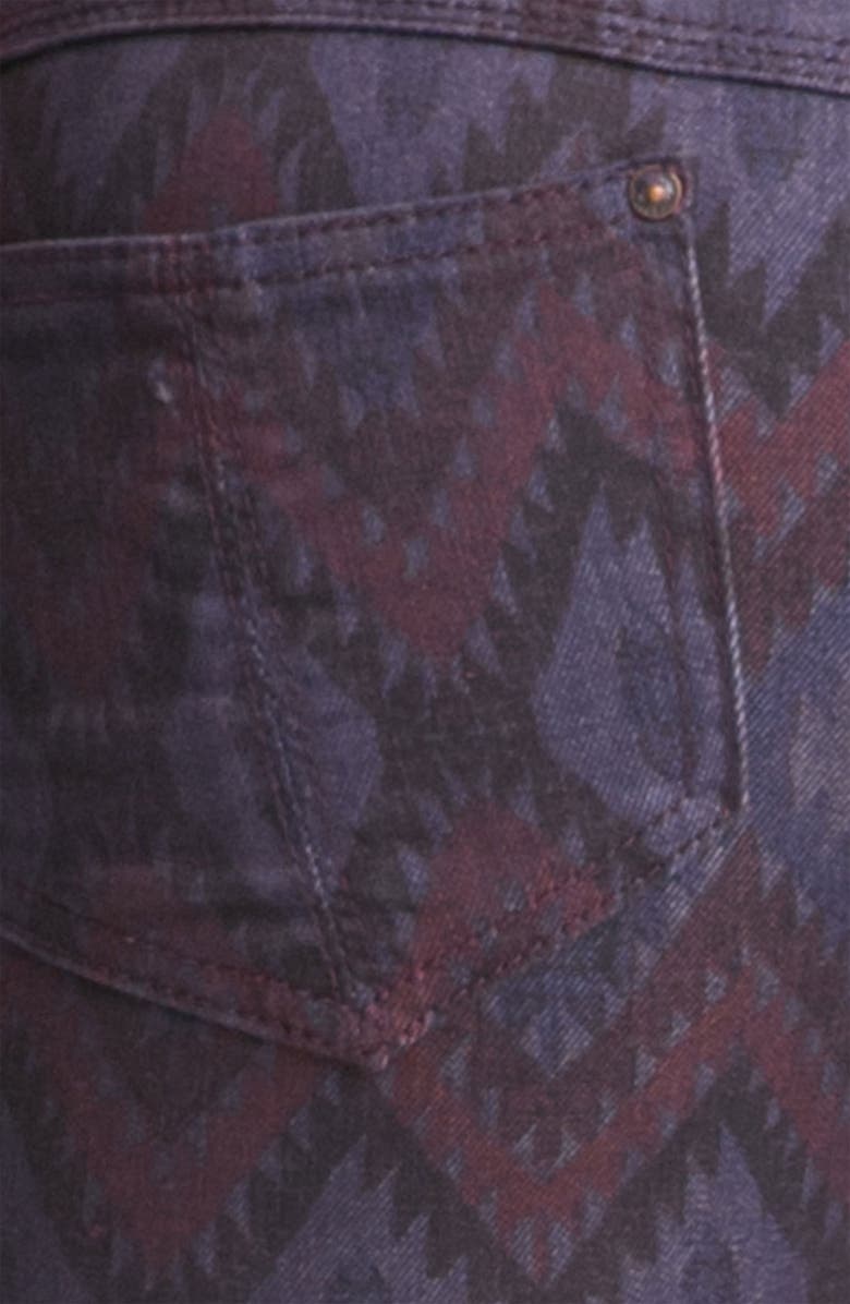 Free People Ikat Print Skinny Jeans, Alternate, color, 