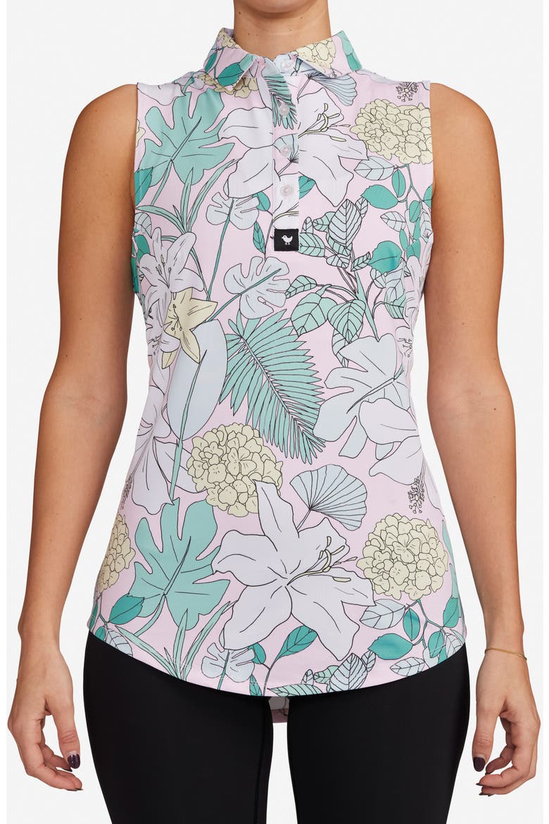 The Gardens Sleeveless Performance Golf Polo, Main, color, THE GARDENS