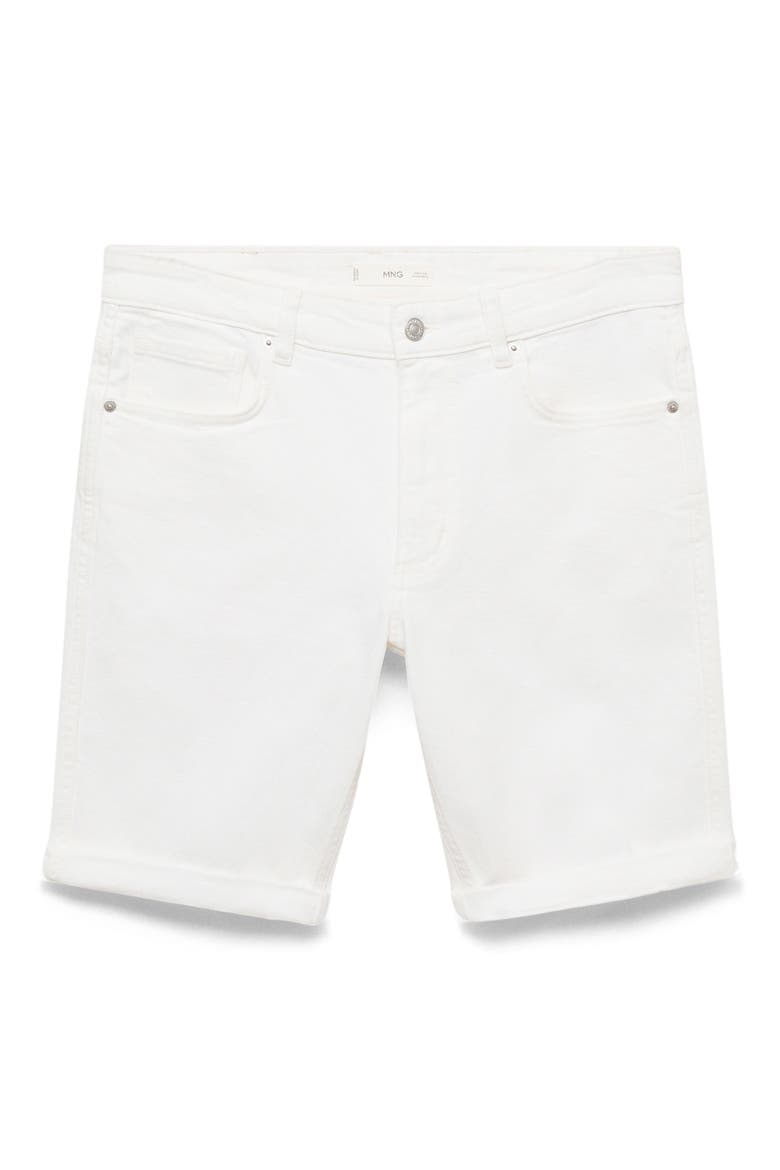Denim Bermuda Shorts, Alternate, color, OFF WHITE