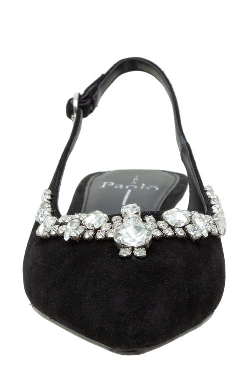 Linea Paolo Crystal Embellished Slingback Pump In Black