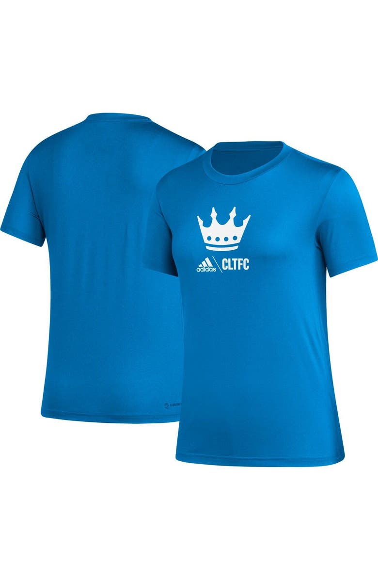 adidas Women's adidas Blue Charlotte FC AEROREADY Club Icon T-Shirt, Main, color,