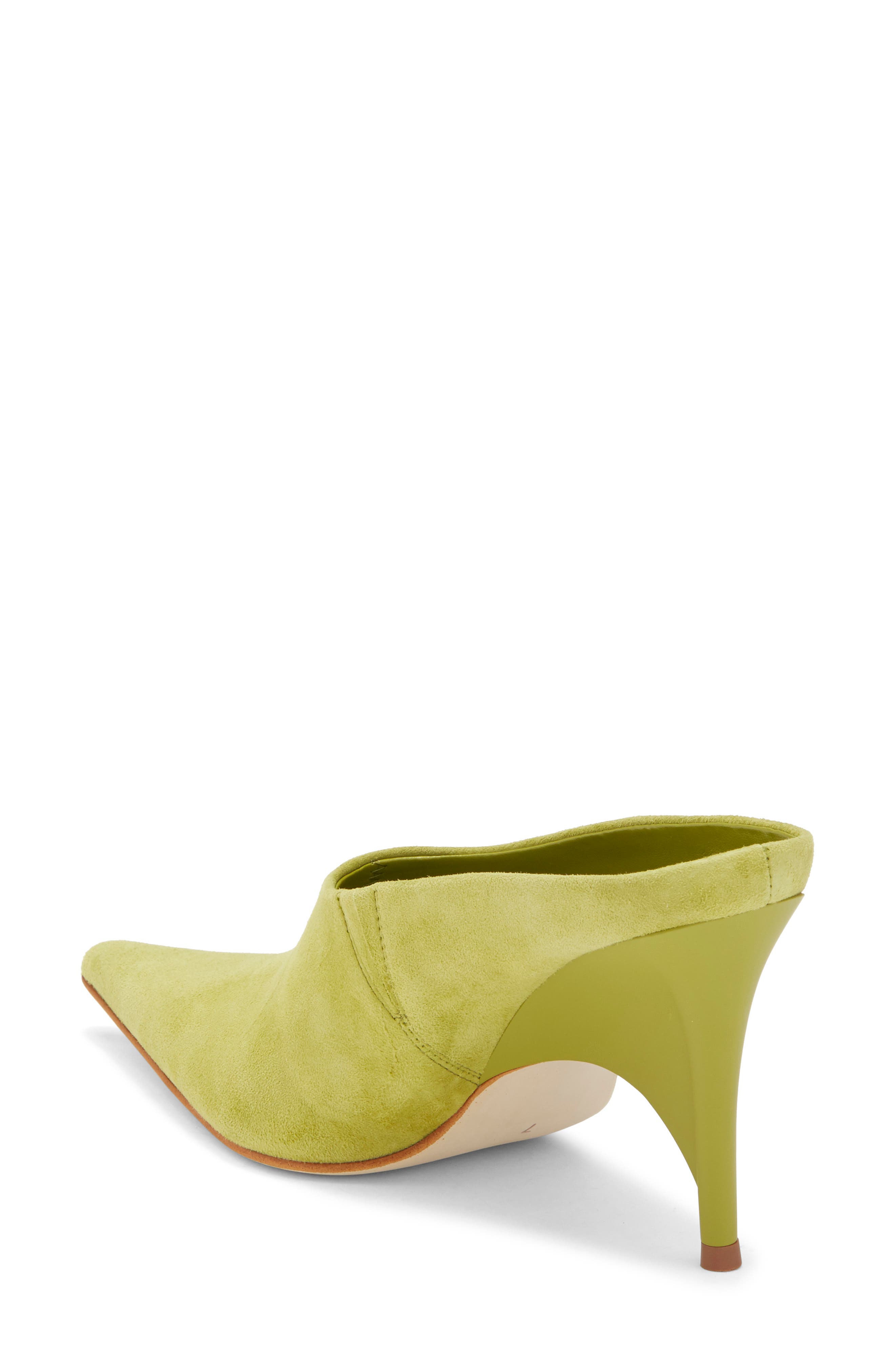 Vader Pointed Toe Mule, Alternate, color, CHARTREUSE SUEDE