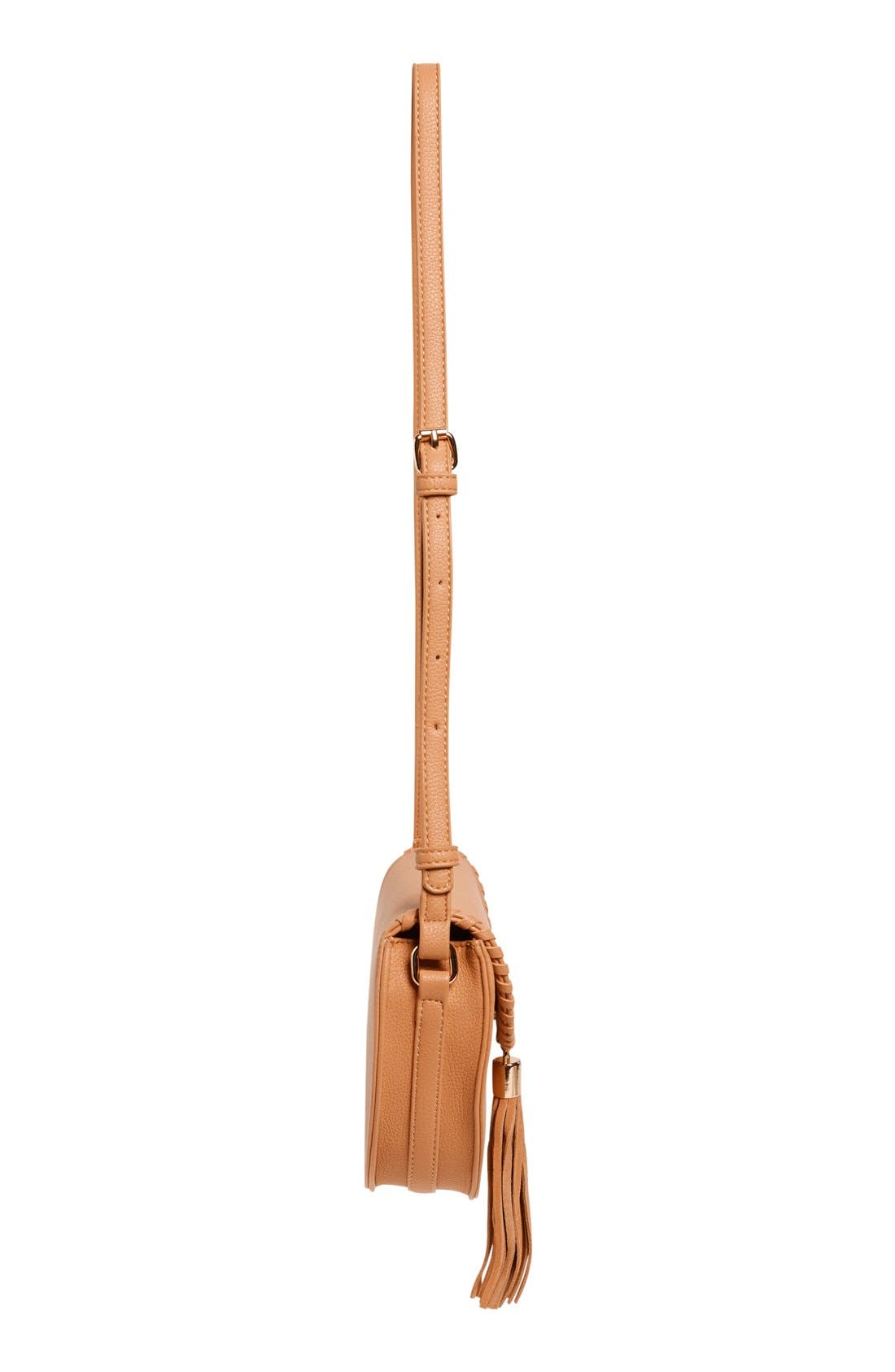 Tassel Flap Crossbody Bag, Alternate, color, TAN