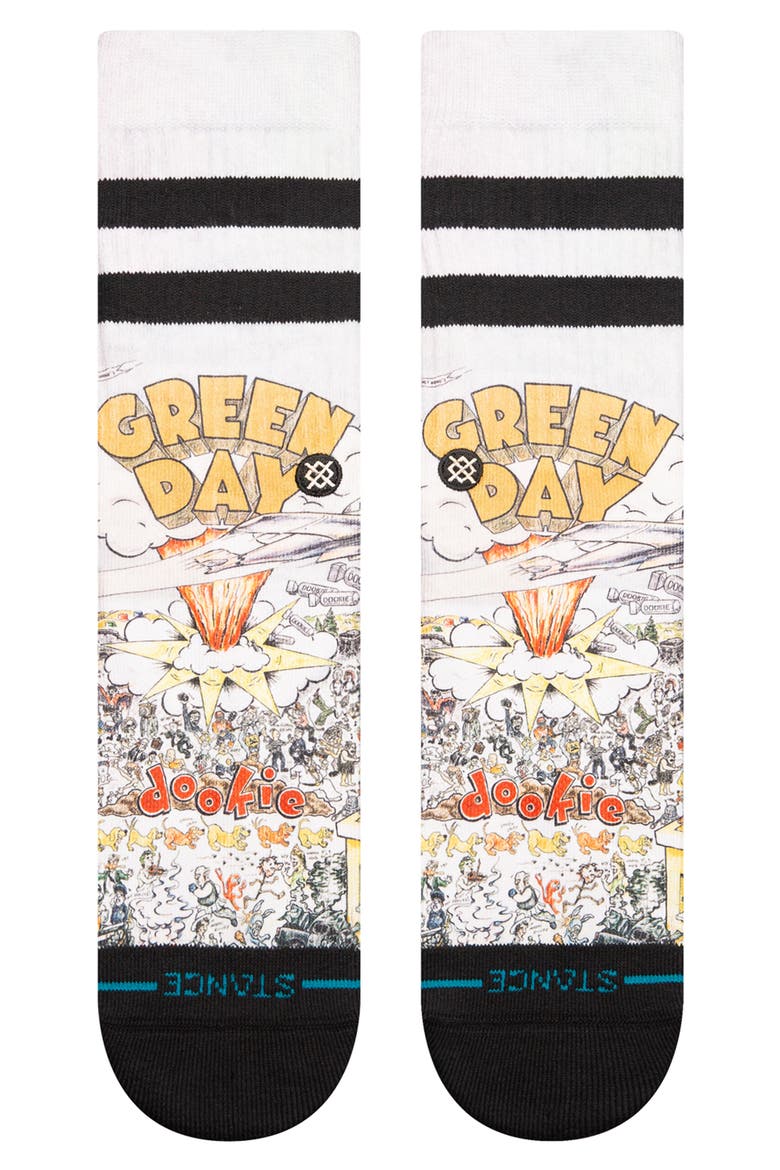 x Green Day 'Basket Case' Crew Socks, Alternate, color, WHITE MULTI