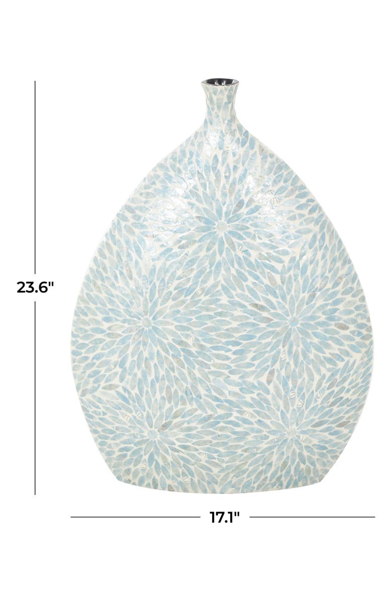 VIVIAN LUNE HOME Mother of Pearl Vase, Alternate, color, Light Blue