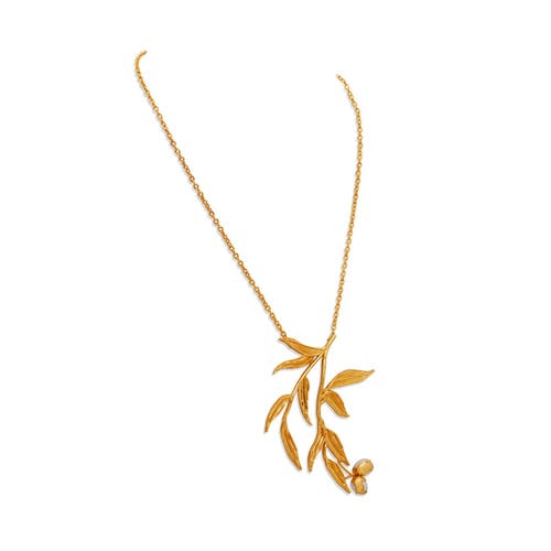 Dhwani Bhansal Haya Pendant In Gold Plated