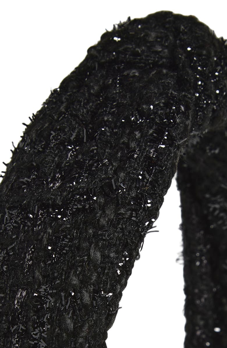 Tasha Knotted Sequin Headband, Alternate, color, Black