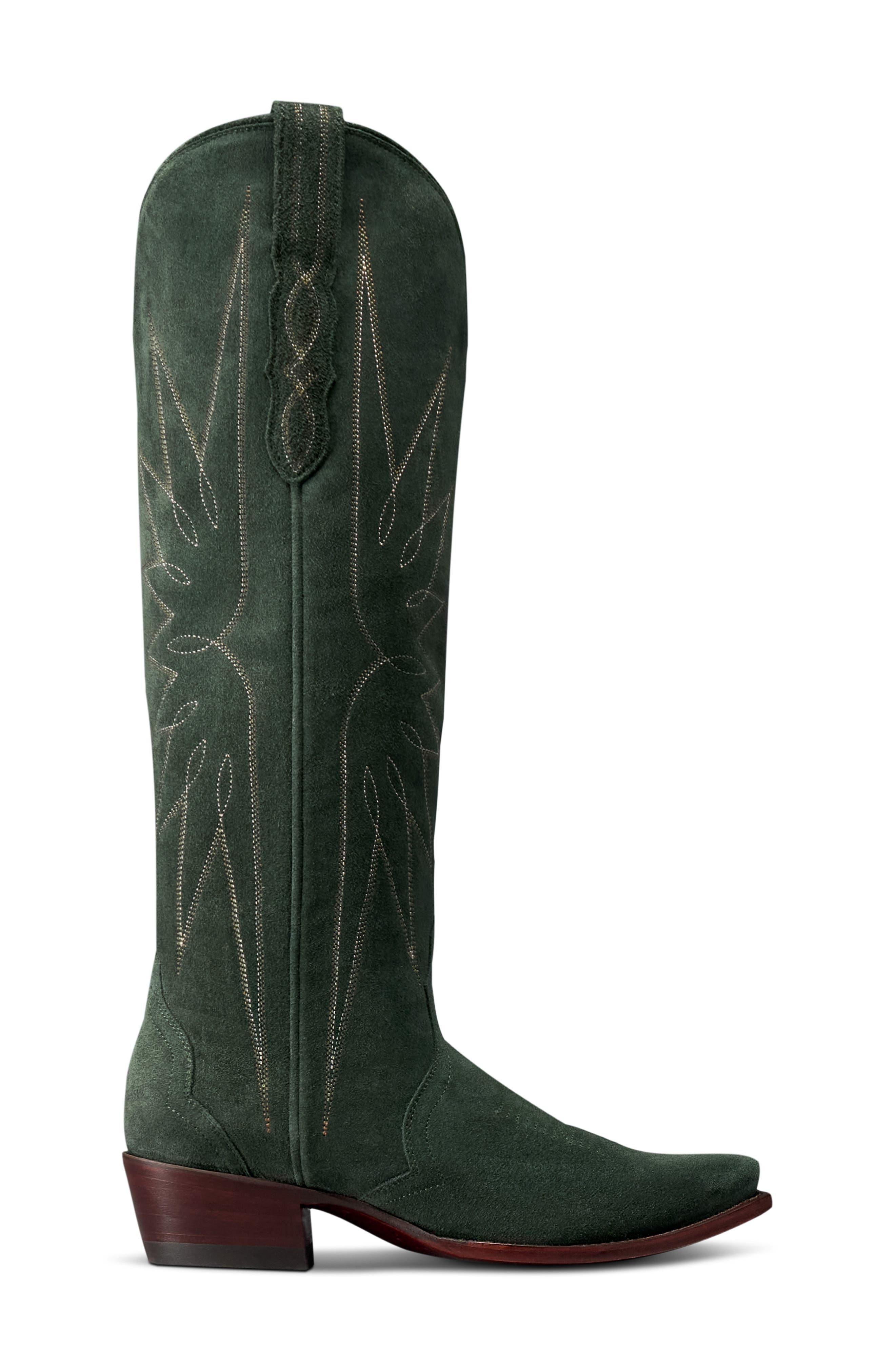 The Loretta Western Boot, Alternate, color, HUNTER GREEN