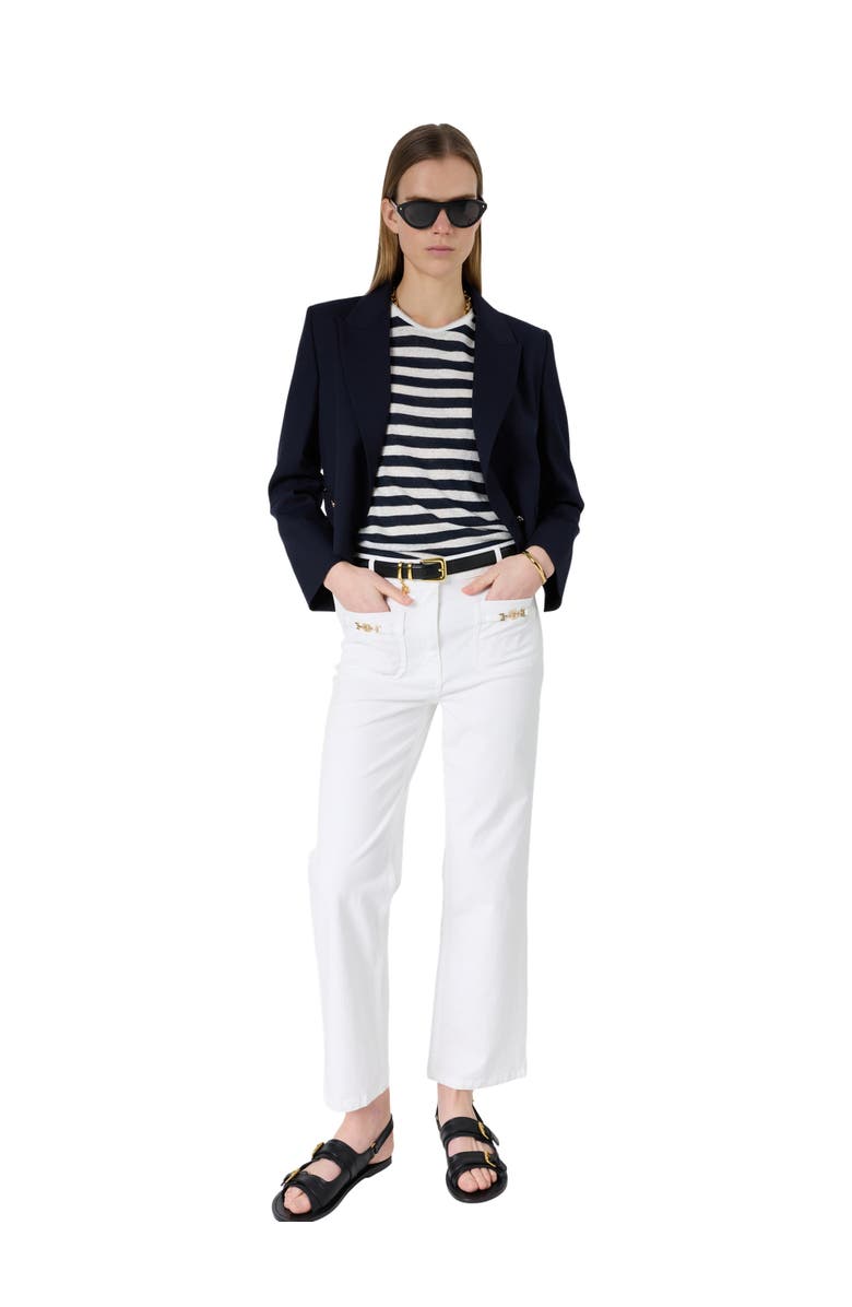 GERARD DAREL Allie Cropped Straight Leg Jeans, Alternate, color, White