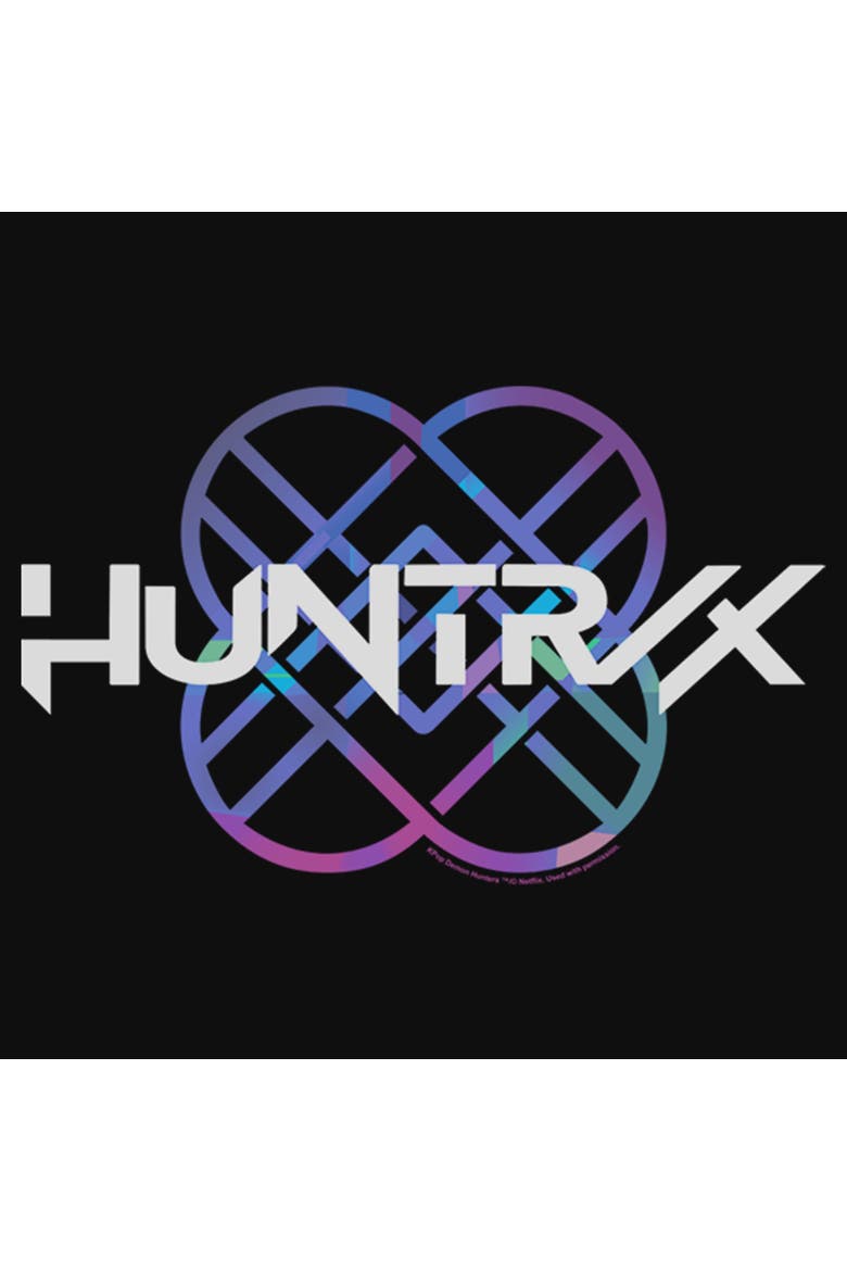Junior's KPop Demon Hunters Pop Stars Holographic Logo  Graphic T-Shirt, Alternate, color, Black