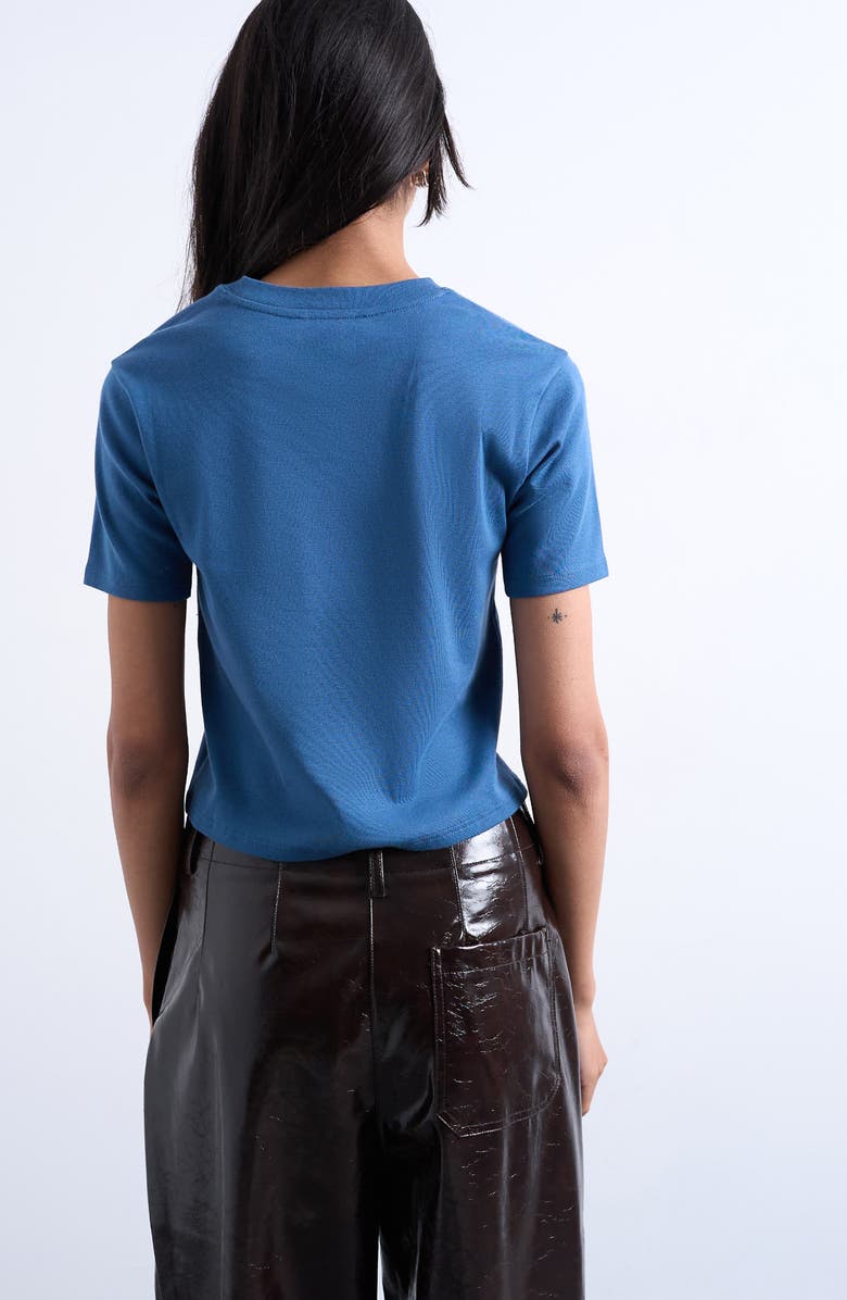 Topshop Everyday Shrunken Cotton T-Shirt, Alternate, color, Medium Blue