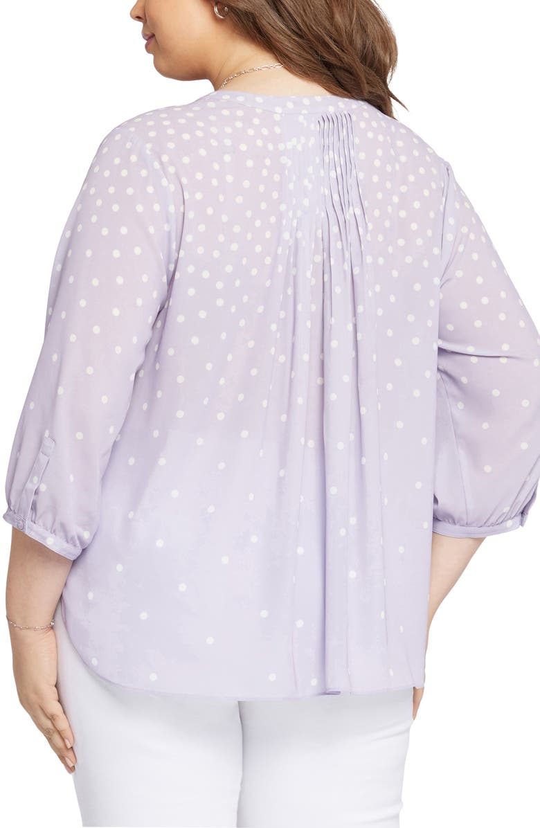 NYDJ Semisheer Pintuck Blouse, Alternate, color, Fanciful Dots