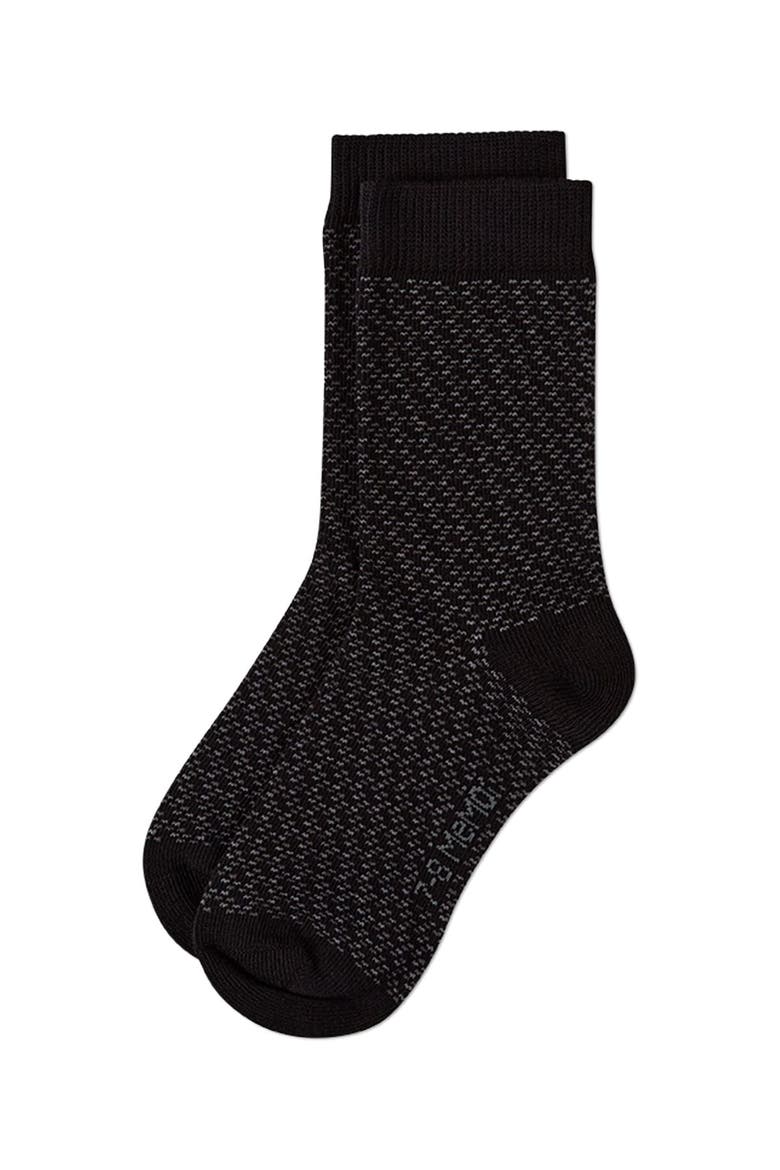 Kid's Bicolor Dashline Crew Socks, Alternate, color, Black-Gray