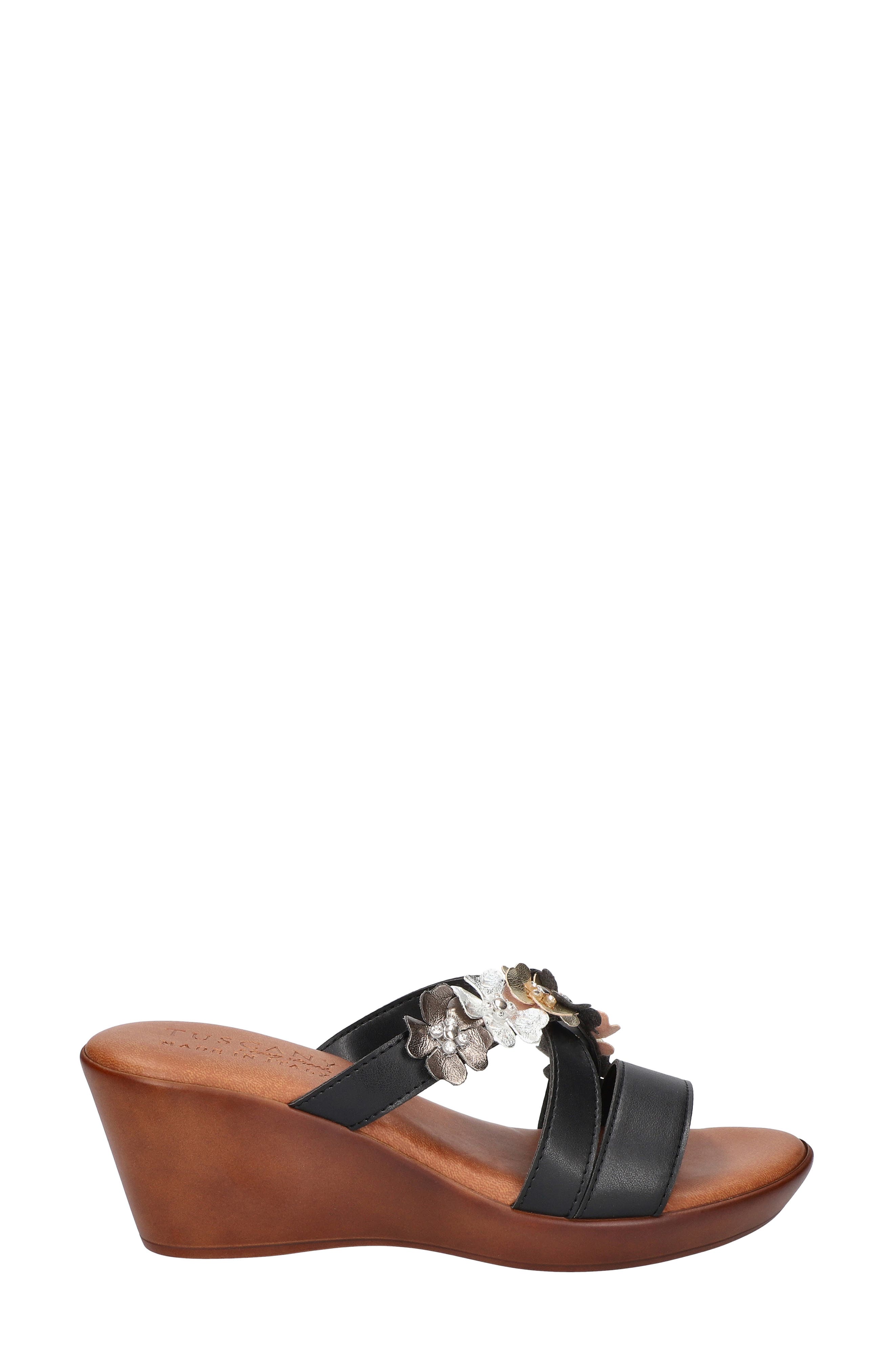 TUSCANY by Easy Street<sup>®</sup> Bellefleur Wedge Sandal, Alternate, color, 