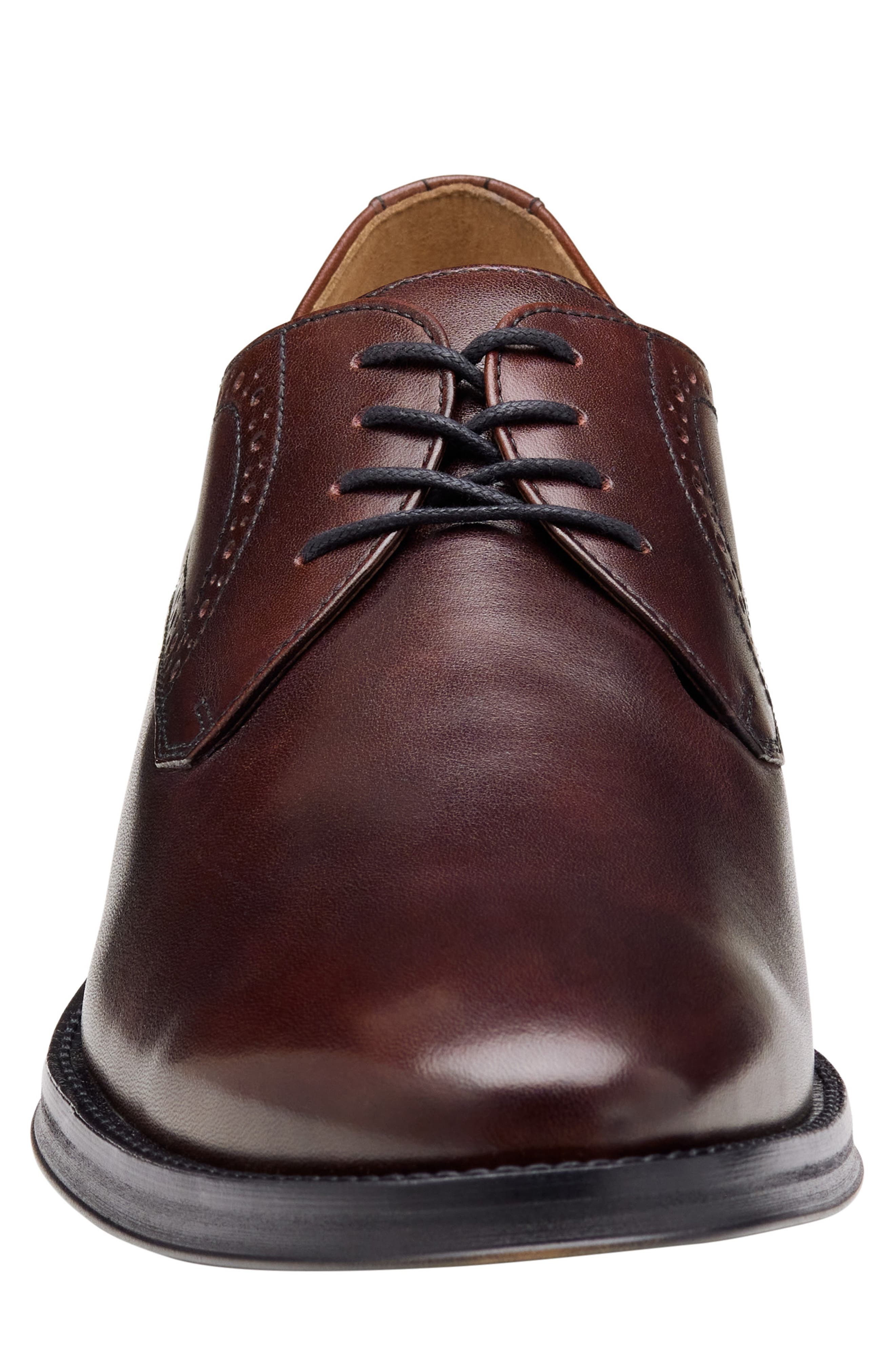 Johnston & Murphy Sutton Plain Toe Oxford, Alternate, color, Burgundy