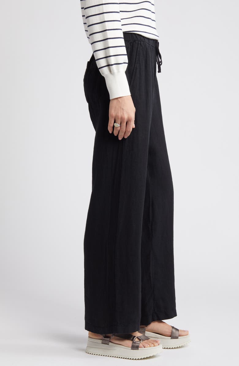 Caslon<sup>®</sup> Drawstring Straight Leg Linen Pants, Alternate, color, 