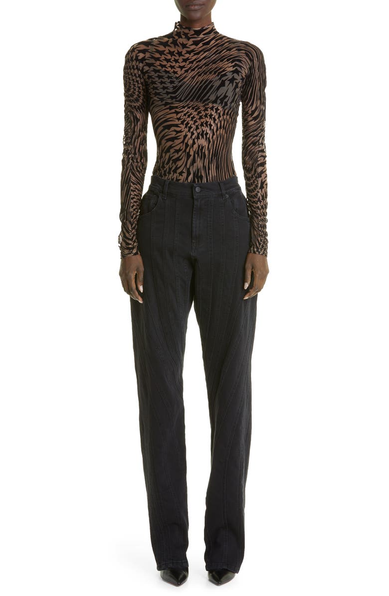 MUGLER Women's Spiral Baggy Jeans, Alternate, color, 