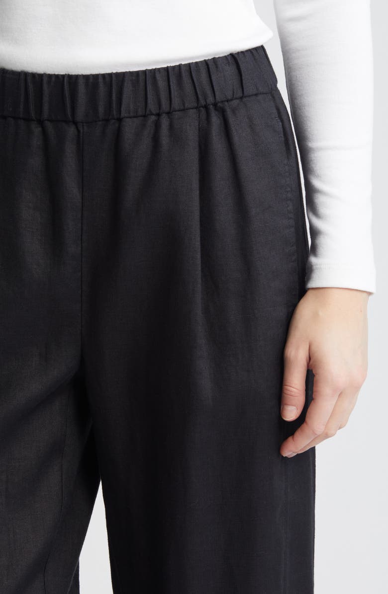 Eileen Fisher Pleated Organic Linen Lantern Pants, Alternate, color,