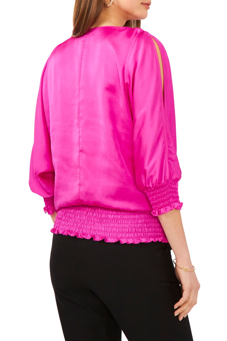 V-Neck Smocked Waist Blouse, Alternate, color, GYPSY SPIRIT