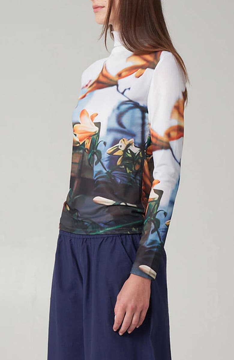 Find Me Now Paulie Mock Neck Top, Alternate, color, Tiger Lilies